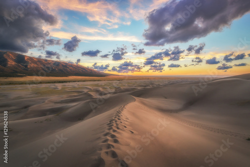 Great Sand Dunes Sunset in Colorado 