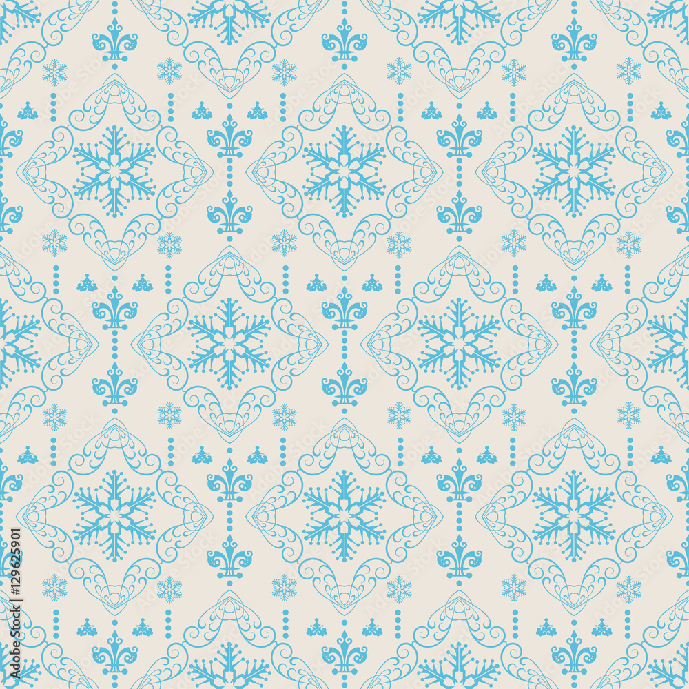 Christmas pattern background blue template gift wrapping