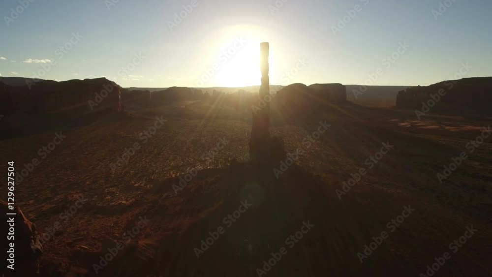 Monumen Valley Aerial Totem Pole 23 Sunset Monumen Valley Aerial Totem Pole 23 Sunset