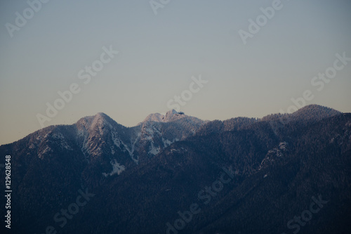 View on snowy mountains