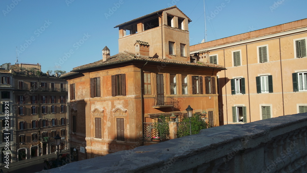 Sienna buildings in Rome