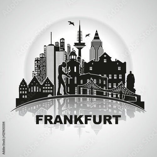 Frankfurt am Main Tatoo Skyline Panorama Stadt Deutschland City Sehenswürdigkeiten Denkmäler historische Bauten Architektur