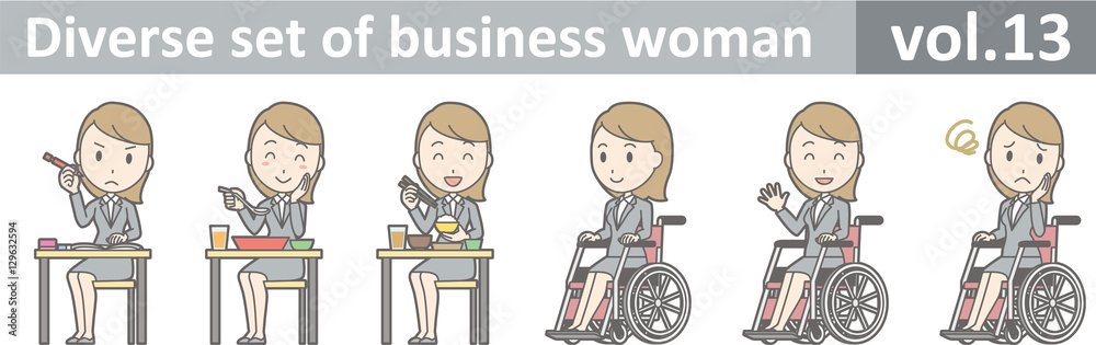 Diverse set of business woman , EPS10 vector format vol.13 Diverse set of business woman , EPS10 vector format vol.13