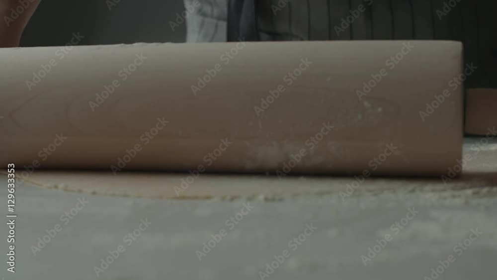 4K chef works with the pastry for spaghetti, slow motion 4K chef works with the pastry for spaghetti, slow motion