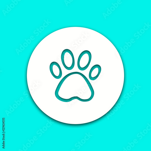 Paw - vector icon.