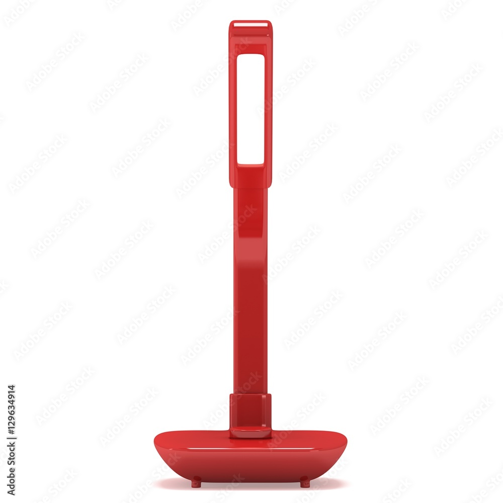 Led Sensor Desk Red Lamp. 3D render isolated on white background. Template for Object Presentation. Led Sensor Desk Red Lamp. 3D render isolated on white background. Template for Object Presentation.