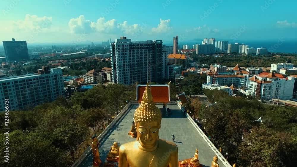 Aerial: Big Buddha Hill in Pattaya. Aerial: Big Buddha Hill in Pattaya.