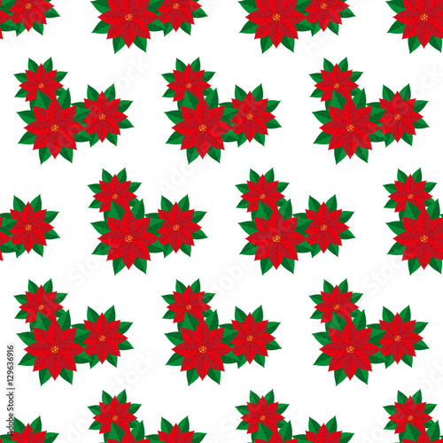 Poinsettia flower pattern.