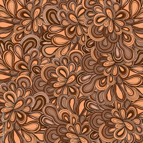 Lined pattern in yellow, brown, black and white colors. Hand drawn background.