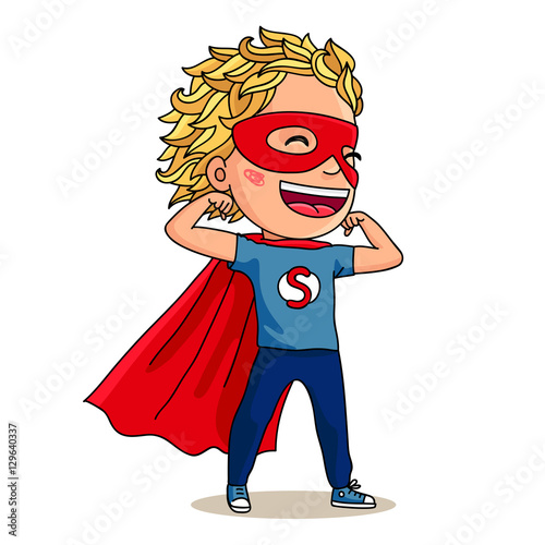 Super Kid. Super Boy. Vector illustration. photo