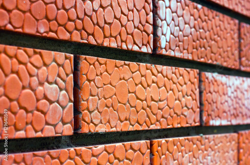 red brick wall perspective © Irina