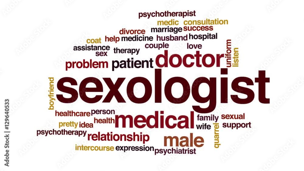 Sexologist animated word cloud.