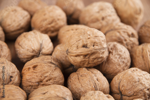 walnuts superfood on a wooden background