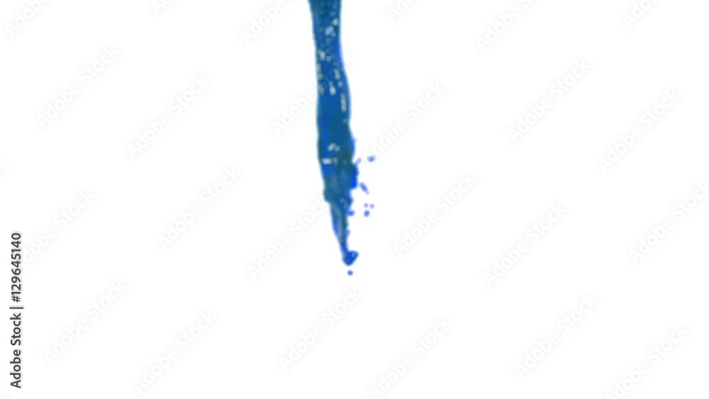 flying blue fluid stream in slow motion DOF. Clear liquid flying blue fluid stream in slow motion DOF. Clear liquid