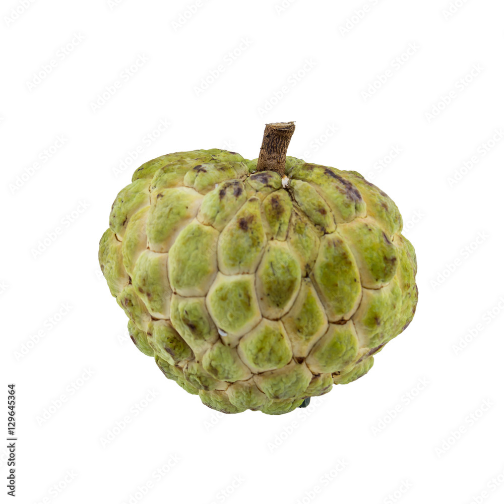 custard apple isolated on white background. custard apple isolated on white background.