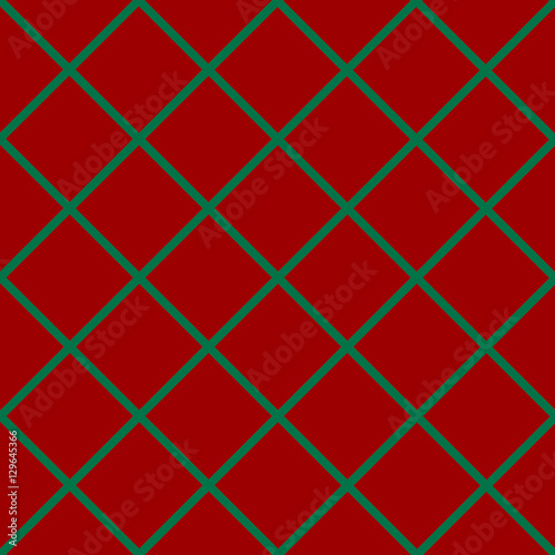 Green Grid Red Christmas Ch...
