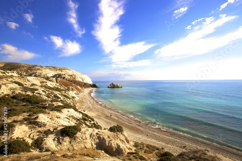 Saracen Rock, Paphos, Cyprus, Eastern Mediterranean Sea photo