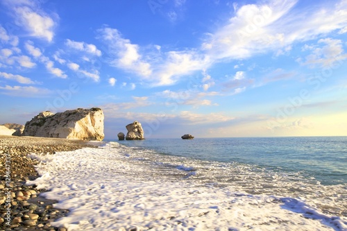 Aphrodites Rock, Paphos, Cyprus, Eastern Mediterranean Sea photo