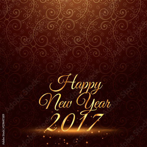 happy new year 2017 holiday greeting in vintage background