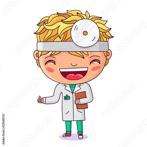 Little Doctor with a folder in hand