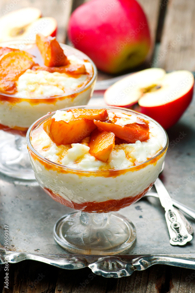 Coconut Rice Pudding with Caramelized Apples Coconut Rice Pudding with Caramelized Apples