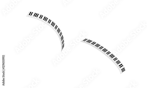 Fototapeta Naklejka Na Ścianę i Meble -  Symbol of music. Piano's keyboard