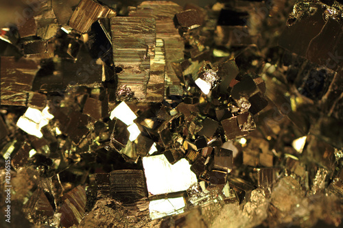Photography pyrite mineral background