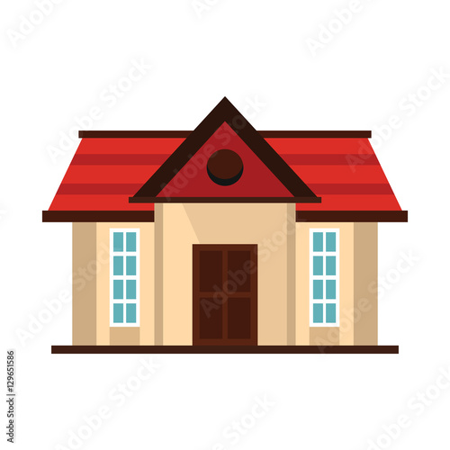 Private residential cottage house flat icon © keltmd
