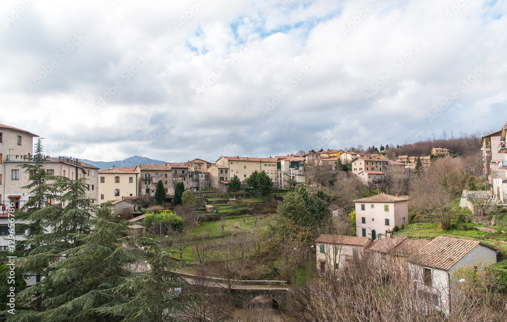 italian village of Santa Fiora in tuscany