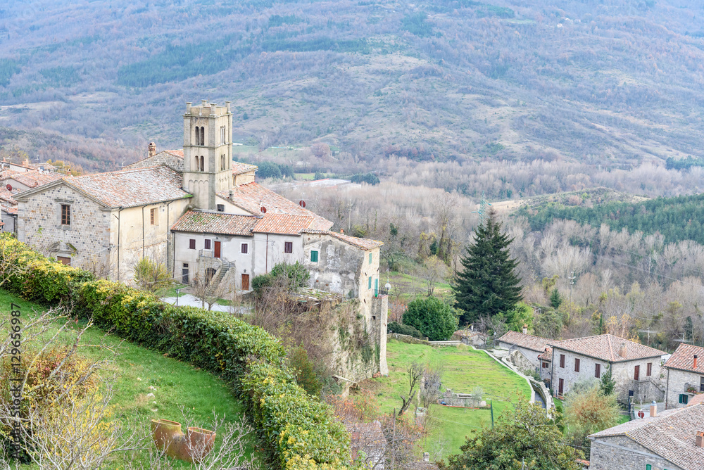 historic village of Santa Fiora, in the province of Grosseto, tuscany, italy