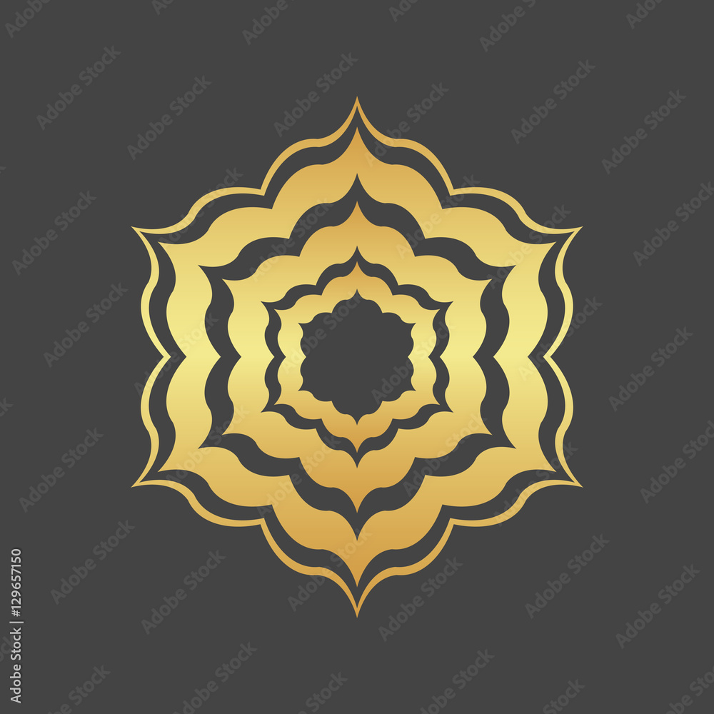 Abstract element for design, gold  decoration, frame