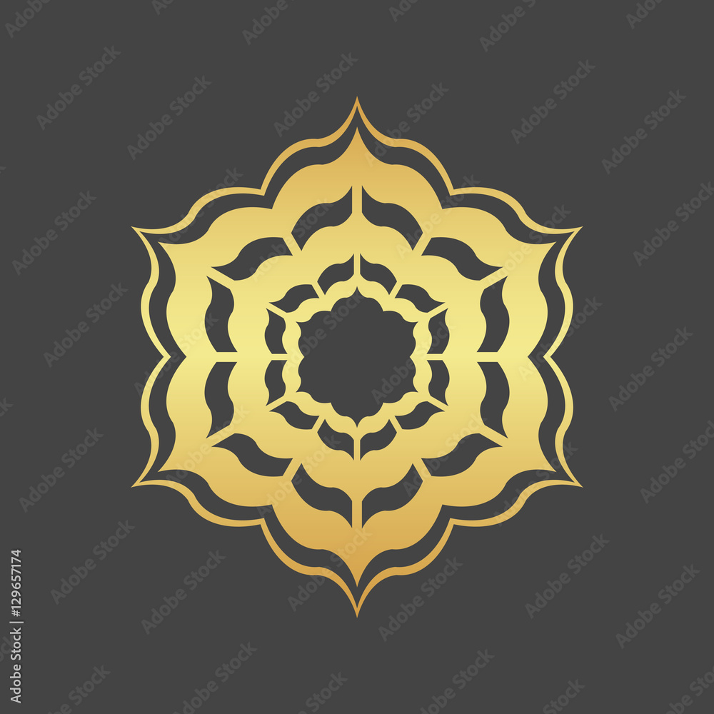 Abstract element for design, gold  decoration, frame