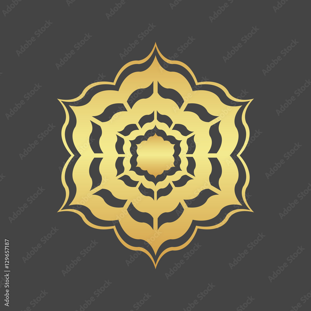 Abstract element for design, gold  decoration, frame