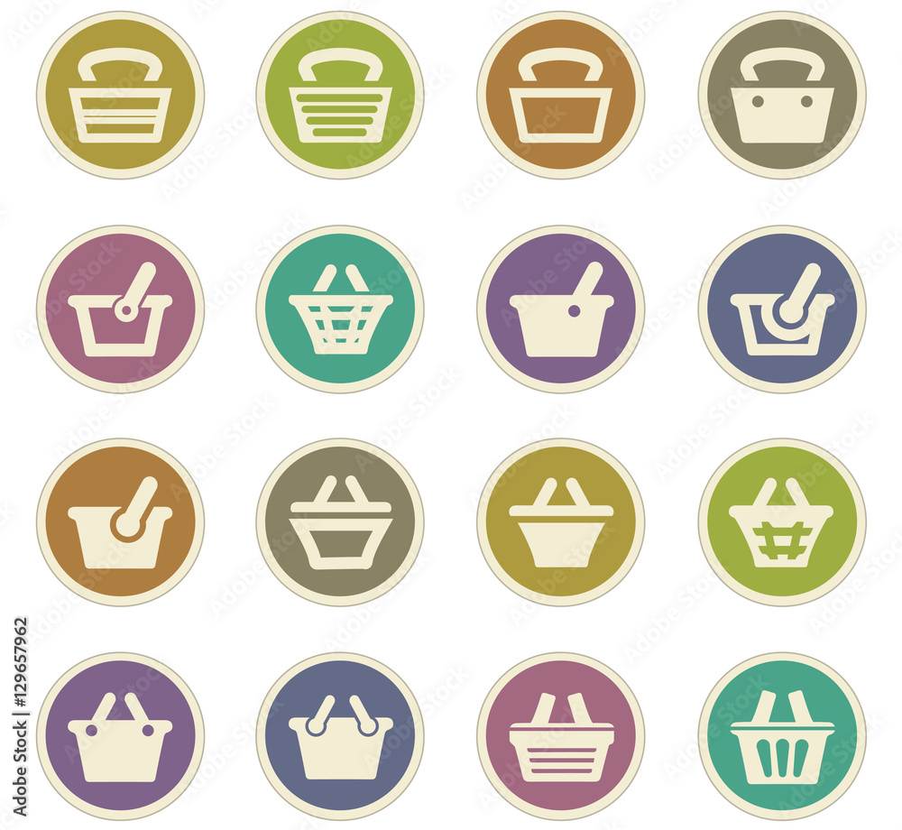 Shopping Bascket icons set Shopping Bascket icons set