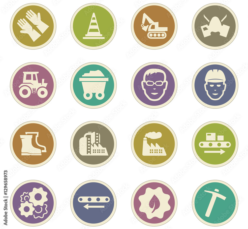 Industrial icons set Industrial icons set