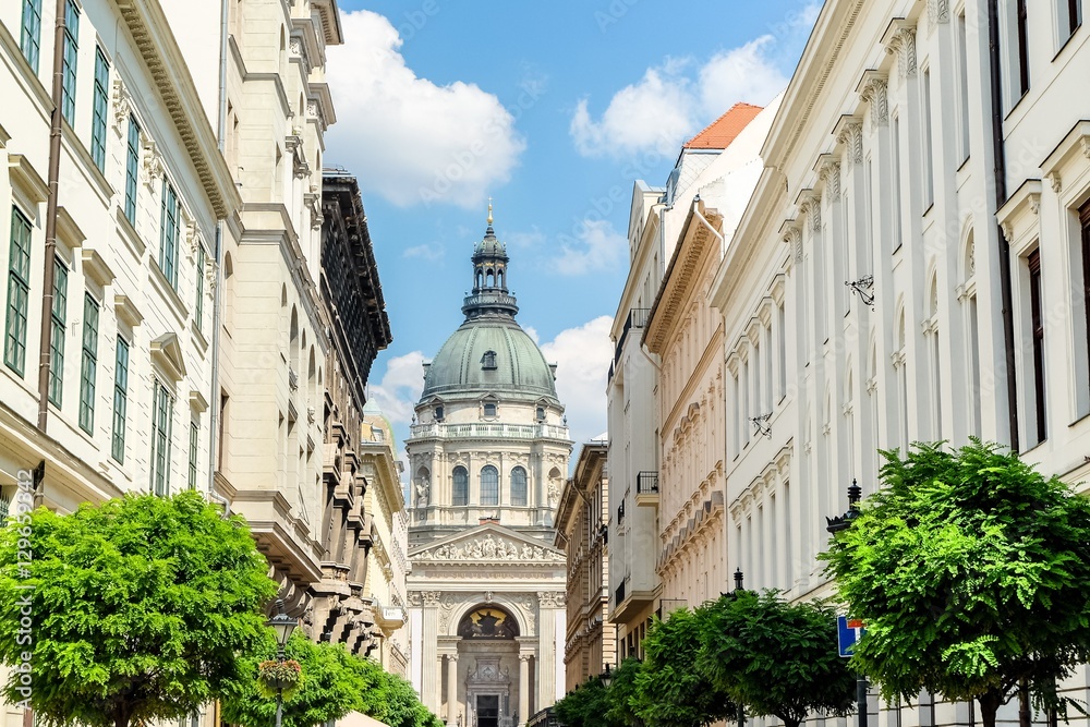 Naklejka premium Details of Saint Stephen`s Basilica in Budapest, Hungary