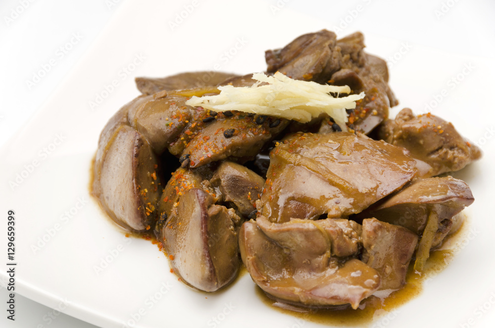 鶏レバーの甘辛煮