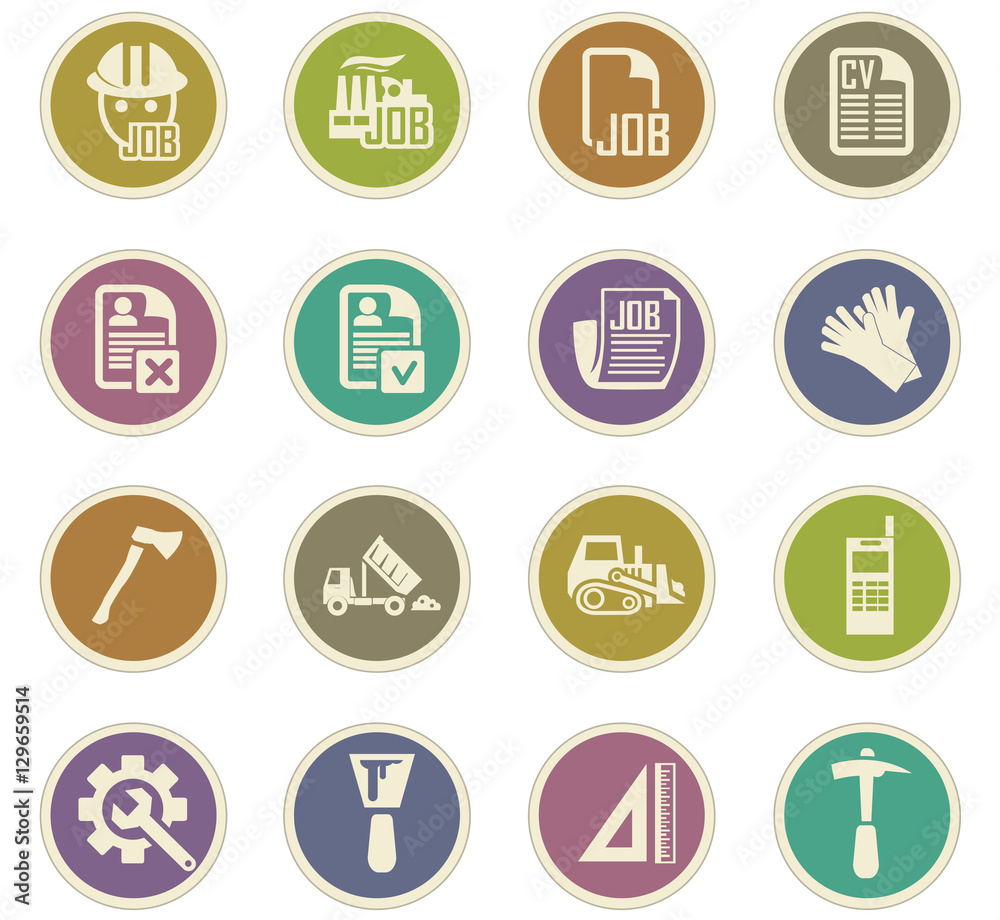 Job icons set Job icons set