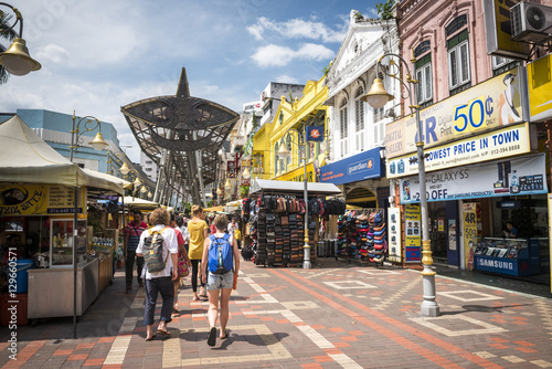 Tourists in Chinatown, Kuala Lumpur, Malaysia photo