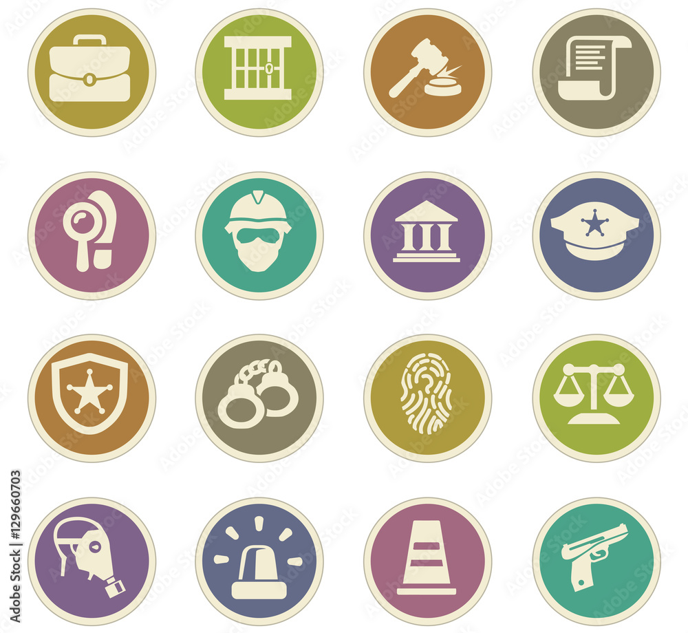 Police icons set Police icons set