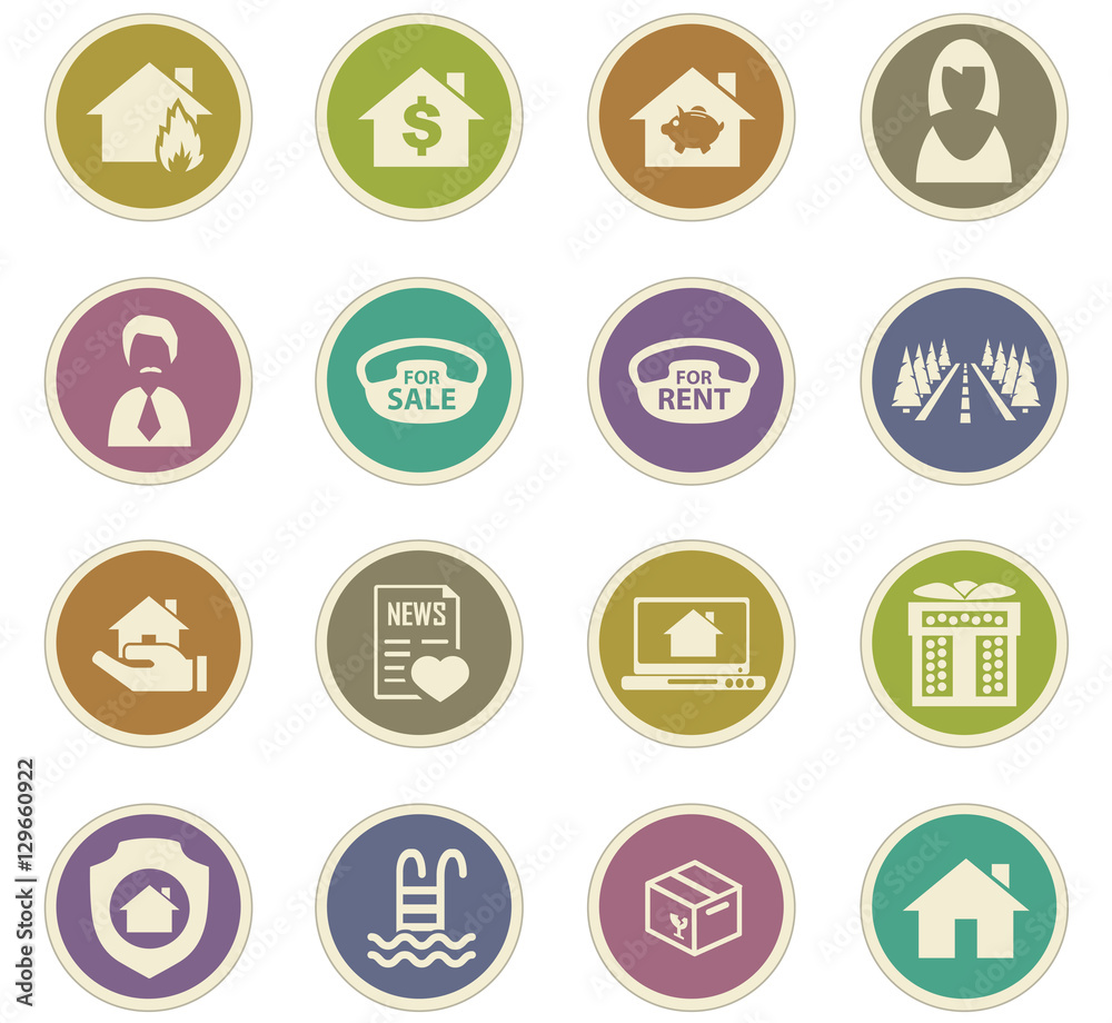Real estate icons set Real estate icons set