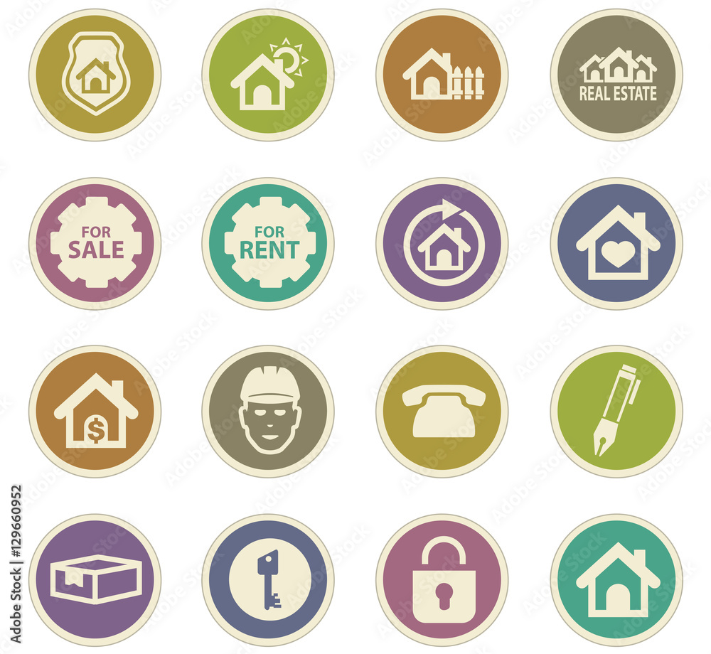 Real estate icons set Real estate icons set