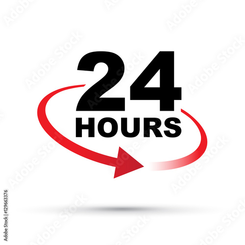 twenty four hours around the clock 