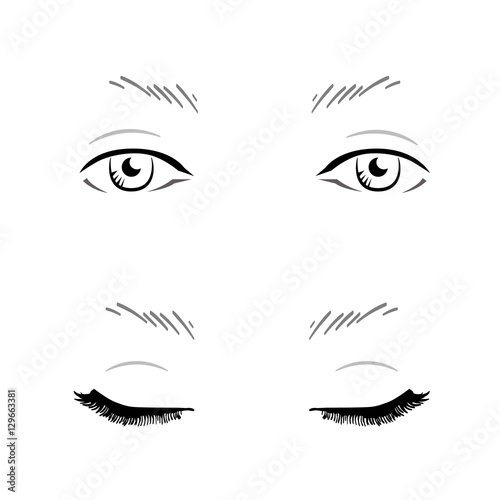 Face chart Makeup Artist Blank. Template. Vector illustration.