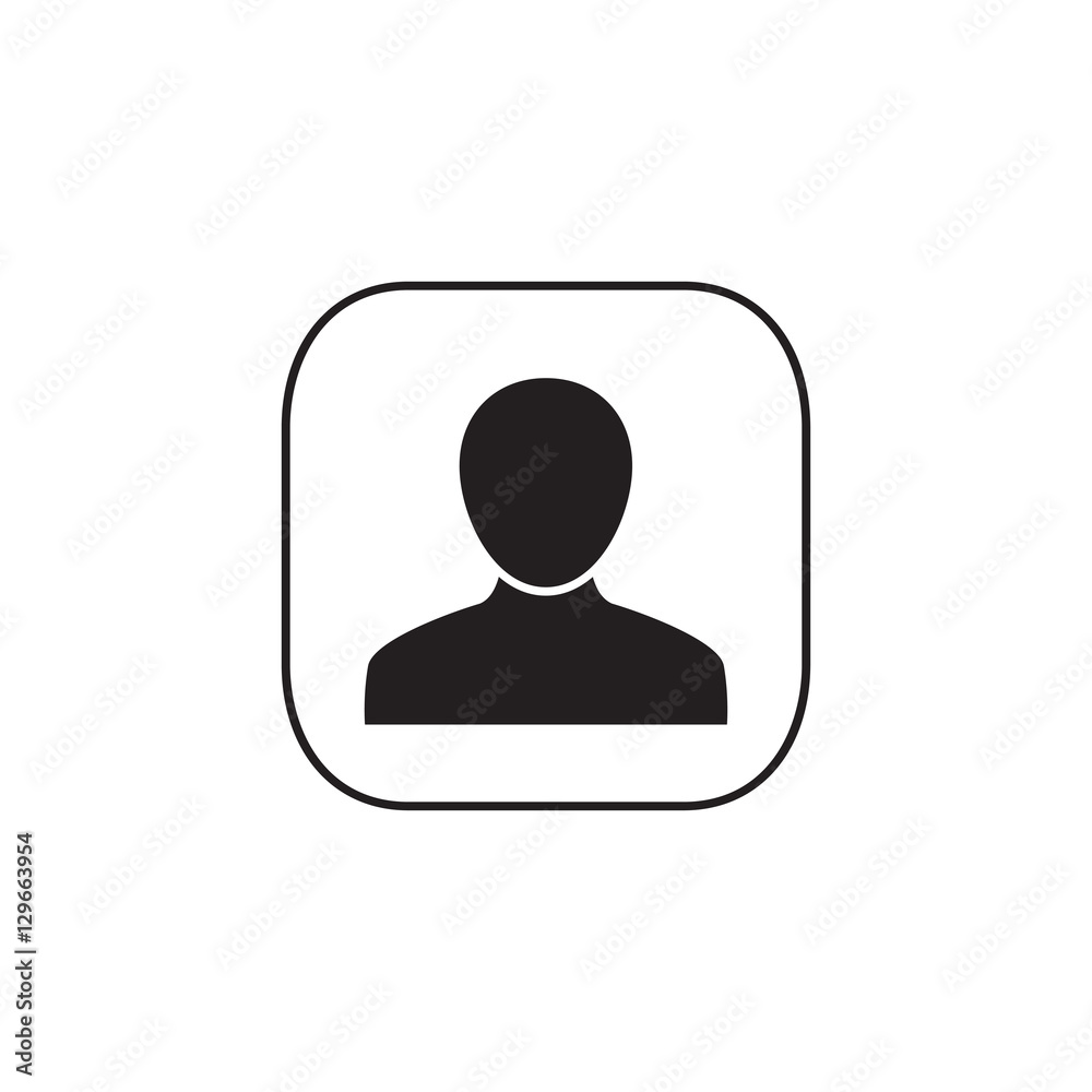 Contact button & user solid icon, Modern sign for mobile interfa Contact button & user solid icon, Modern sign for mobile interfa