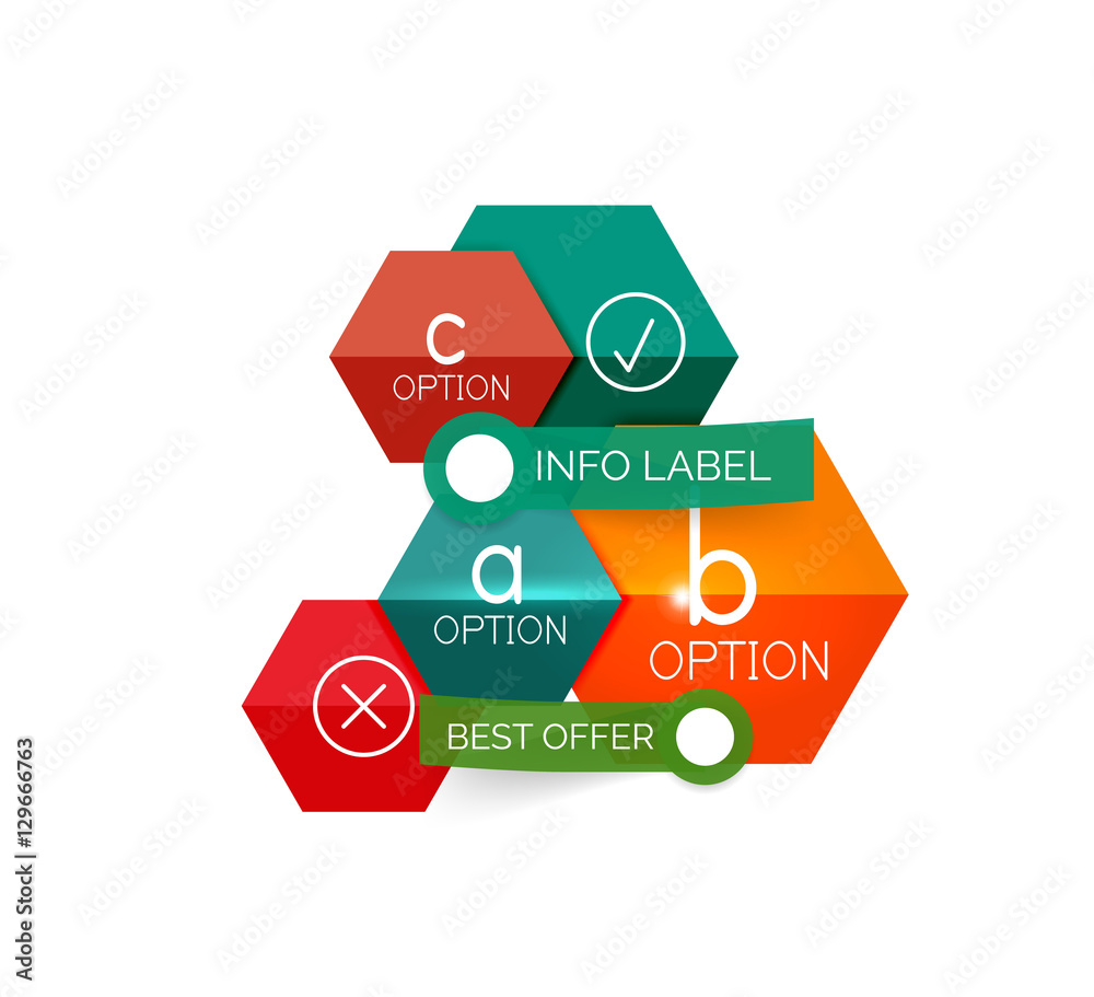 Geometric business infographics templates Geometric business infographics templates