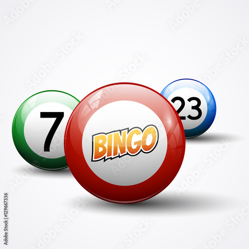 Lottery bingo balls, vector illustration