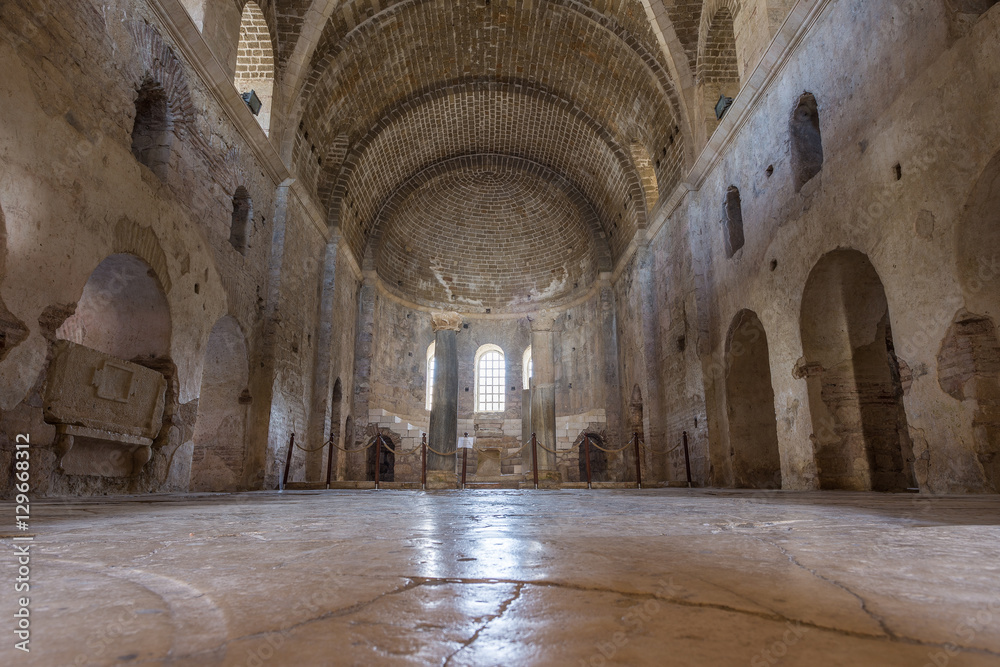 Interior of the St. Nicholas Church (Santa claus) in Antalya (Demre) Turkey.