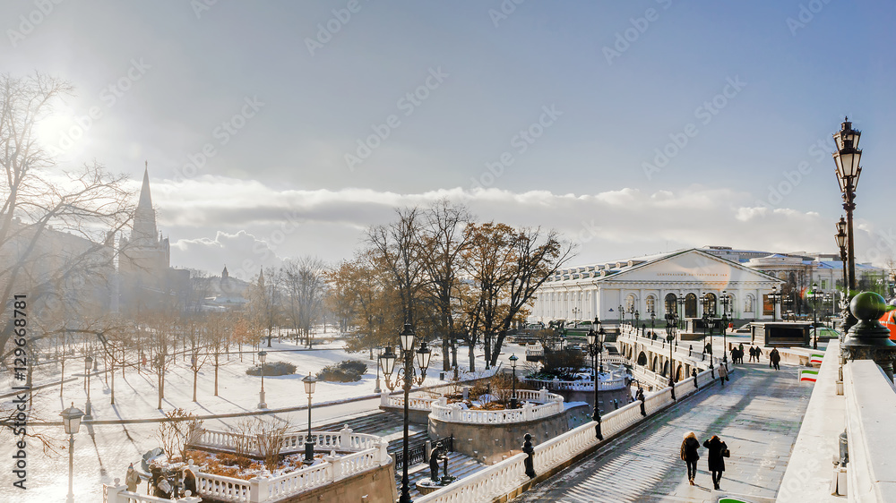 Fototapeta premium Manezh Square in Moscow in winter