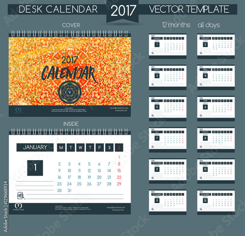Design Desk Calendar 2017.